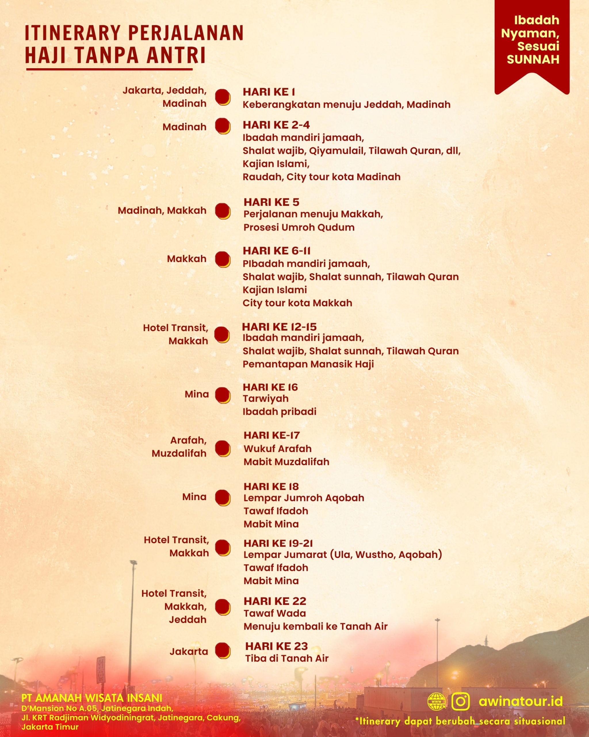 Itinerary Haji Tanpa Antri