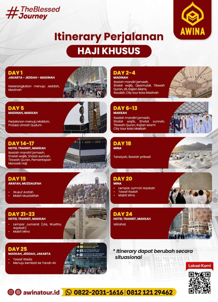 Itinerary Haji Khusus