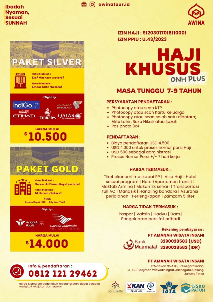 Paket Haji Khusus AWINA