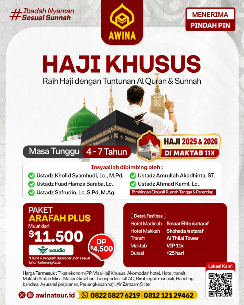 Haji Khusus 2027 Paket Arafah Plus