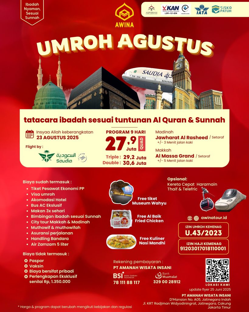 Umroh 23 Agustus 2025
