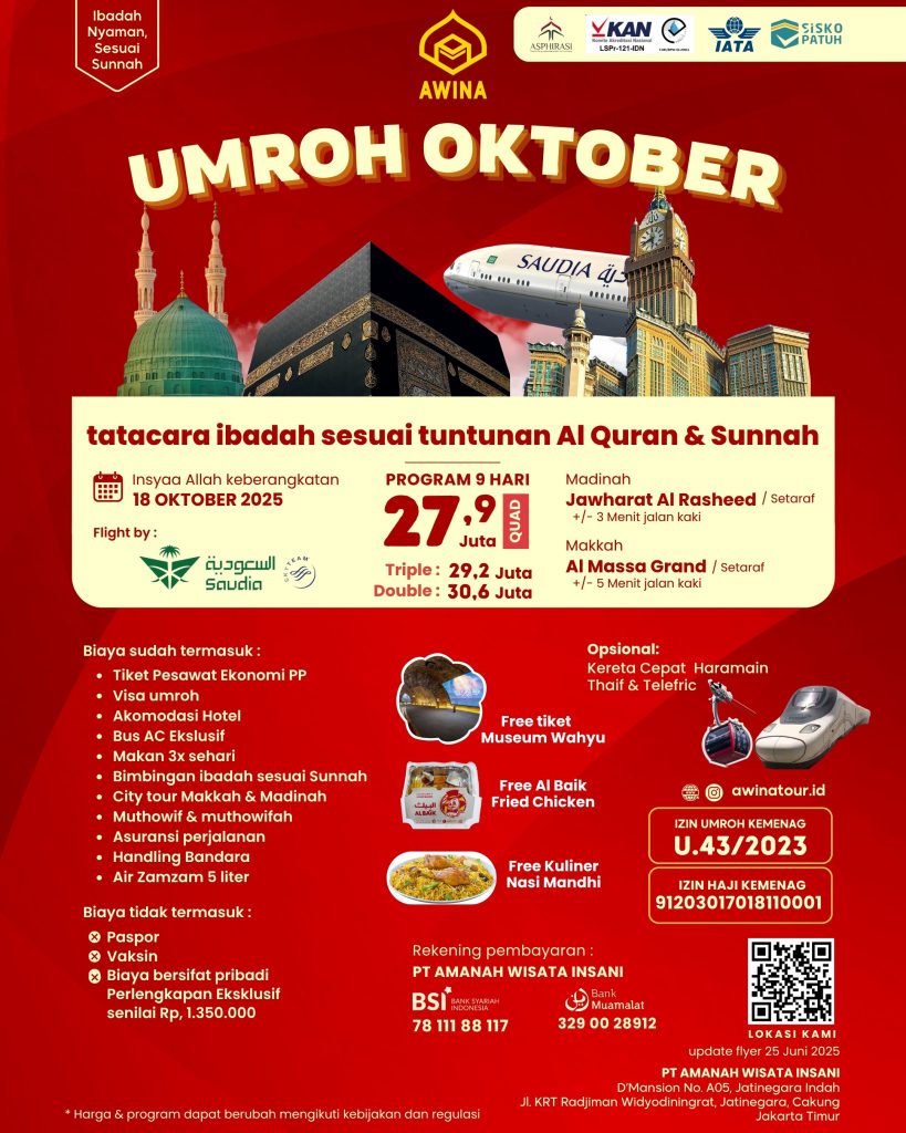 Umroh Oktober 18 Okt 2025