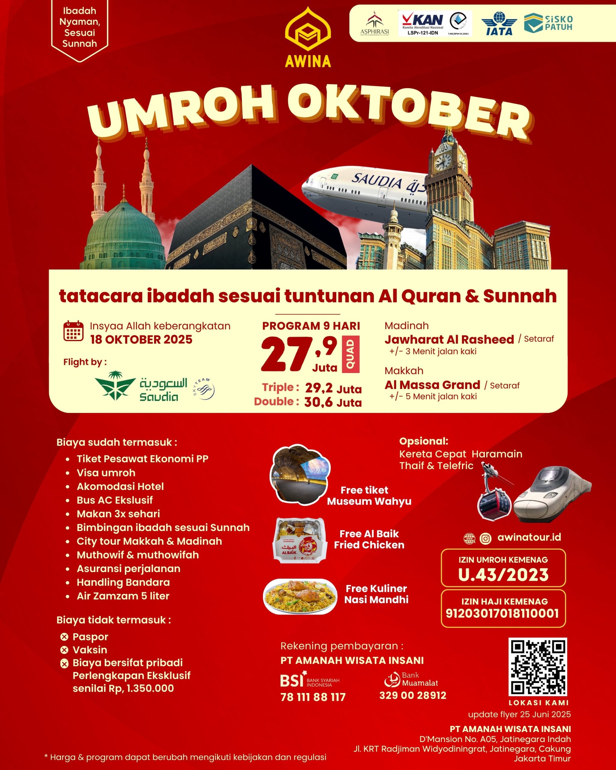 Umroh Oktober 18 Okt 2025
