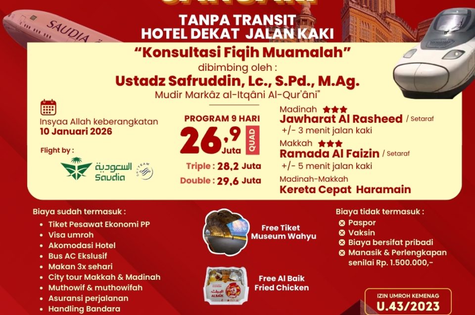 Umroh Cermat 10 Januari 2026 AWINA