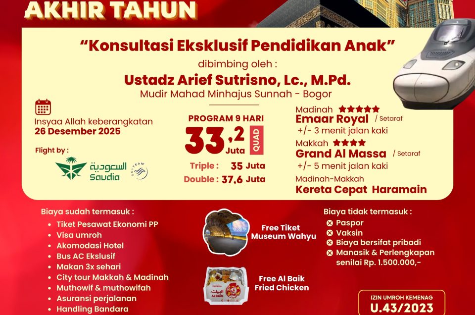 Flyer Umroh Rihlah Akhir Tahun AWINA - 2