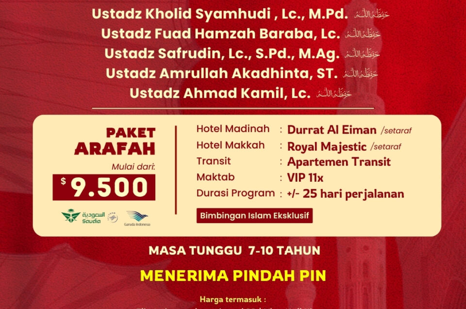 Haji Khusus AWINA Paket ARAFAH