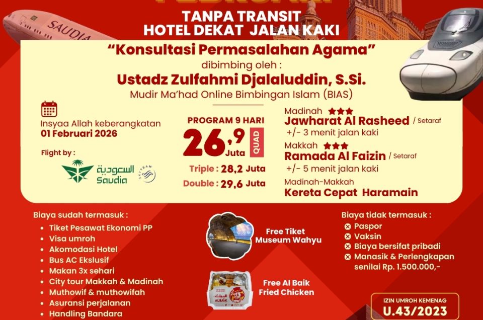 Umroh Cermat 1 Februari 2026 AWINA