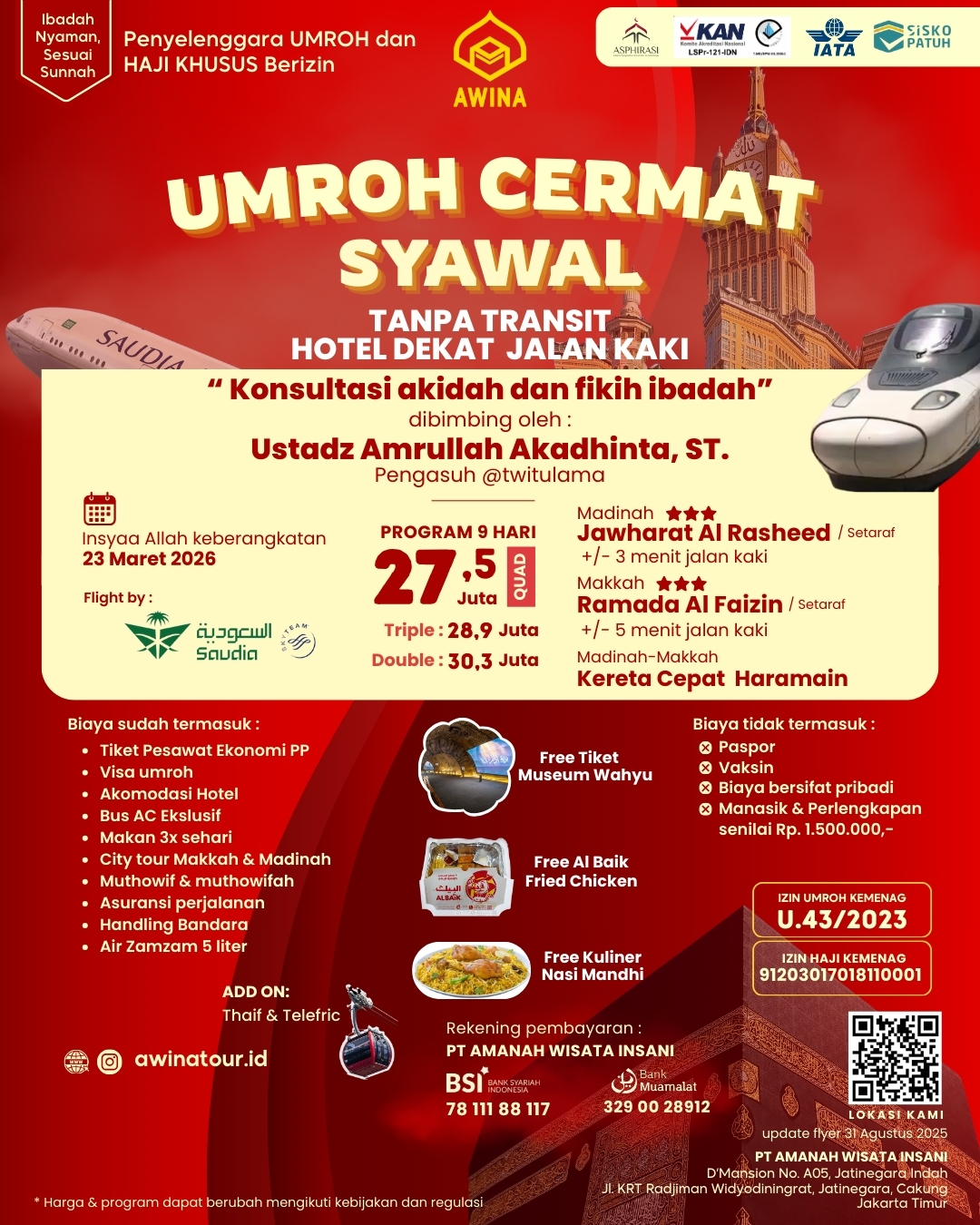 Umroh Cermat Syawal 1447 H AWINA