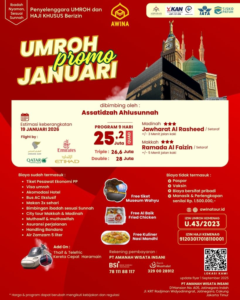 Umroh Promo 19 Januari 2026