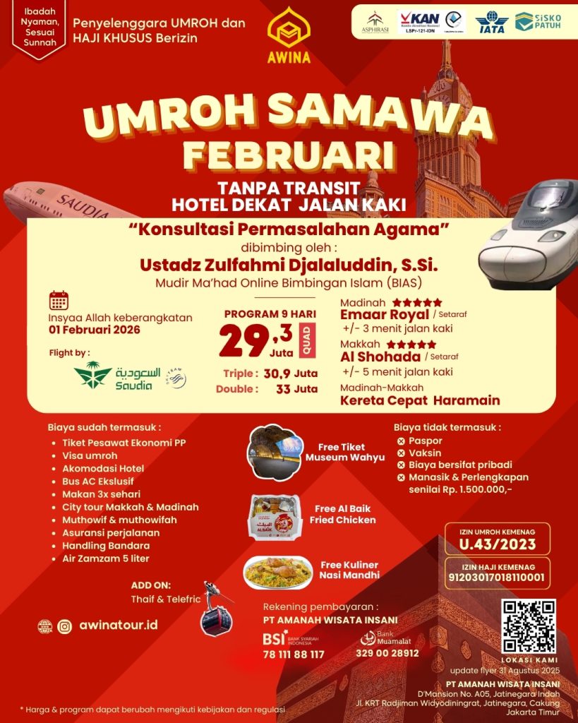 Umroh Samawa 01 Februari 2026 AWINA